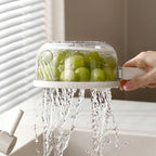 Dust - Proof Fruit Drainer Basket - Hidden Folding Handle Drain - Wtick Shop